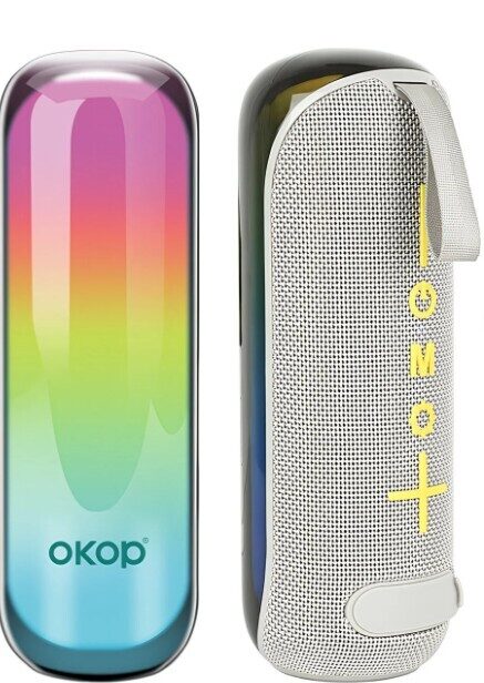 Bezvadu Bluetooth skaļrunis ar gaismām, pelēks